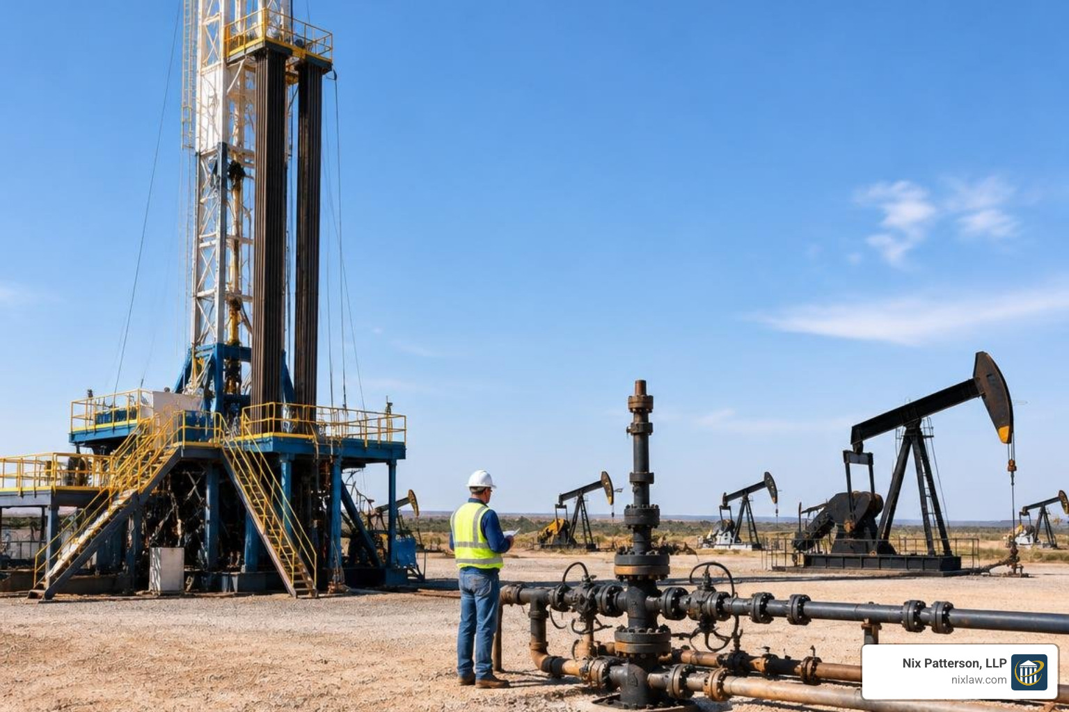 Heavy oilfield machinery and well site inspection Heavy oilfield machinery and well site inspection